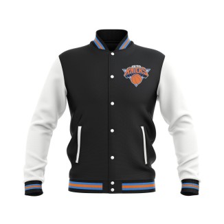 Letterman New York Knicks Wool Body and Leather Sleeves Varsity Jacket - NBA Jacket